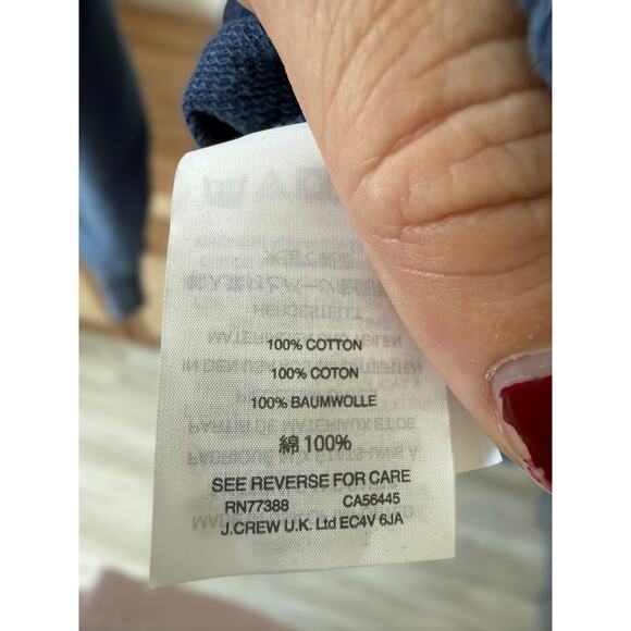 J. Crew "Beach Bum" Crew Neck Graphic Sweatshirt Astor Blue Womens Size Medium - Picture 10 of 10